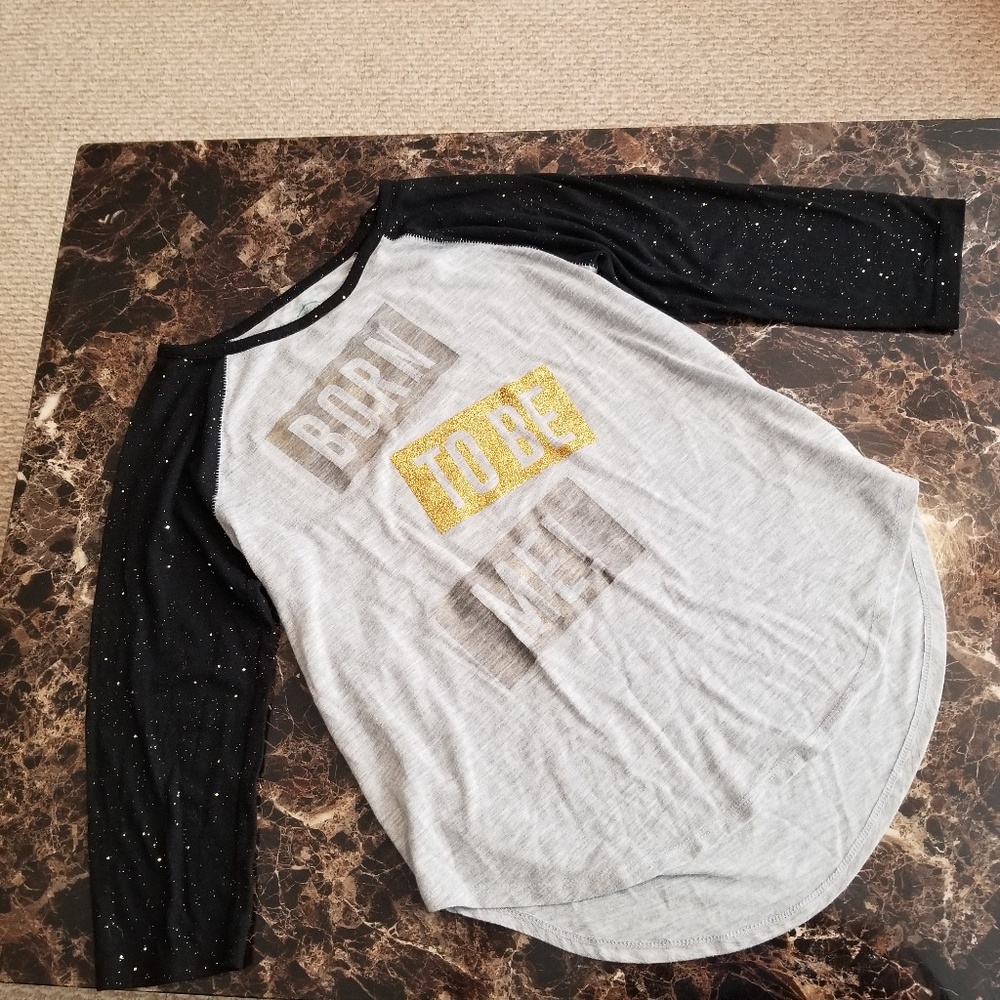 Girls SO "Born To Be Me" 3/4 Length Tshirt